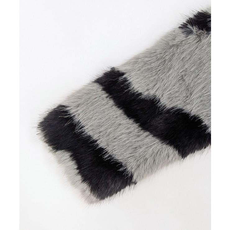 ノーカラーフェイクファーショートコート ジャケット ブルゾン | Riff | 詳細画像21 