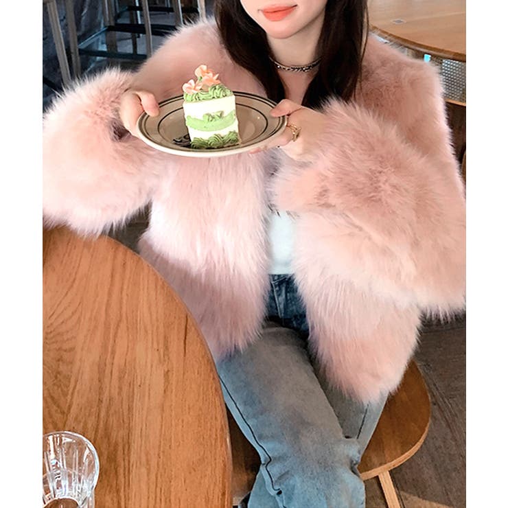 ノーカラーエコファージャケット コート フェイクファー | Riff | 詳細画像20 