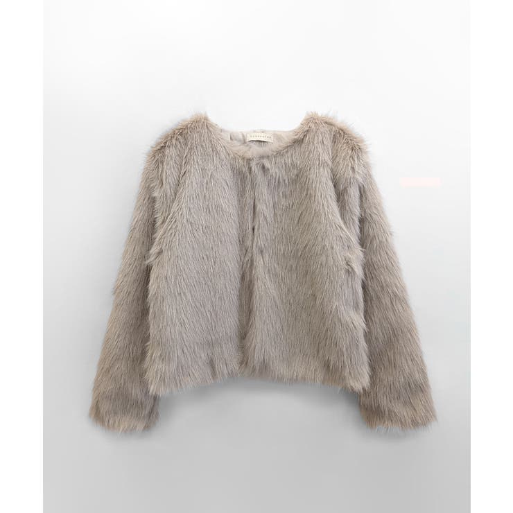 ノーカラーエコファージャケット コート フェイクファー | Riff | 詳細画像31 