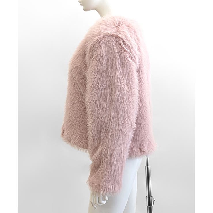 ノーカラーエコファージャケット コート フェイクファー | Riff | 詳細画像35 