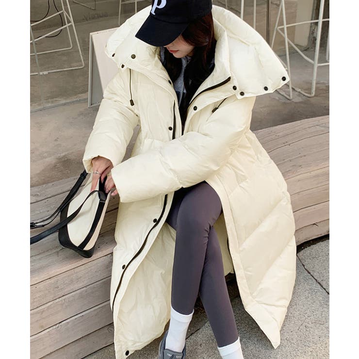 フード付き中綿ロングコート ブルゾン ジャケット | Riff | 詳細画像12 