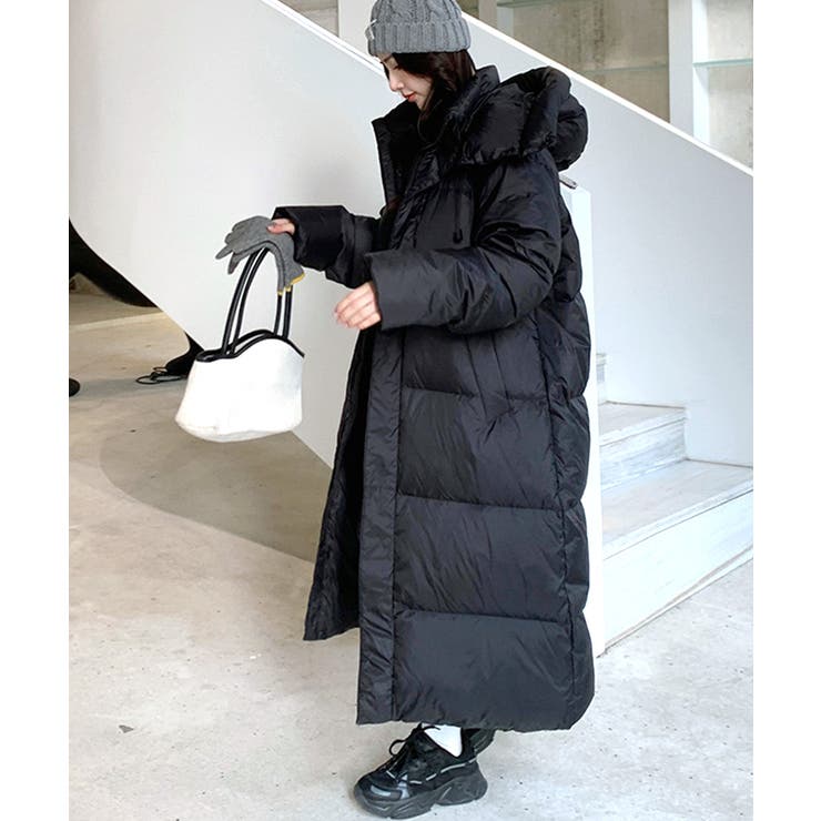 フード付き中綿ロングコート ブルゾン ジャケット | Riff | 詳細画像3 