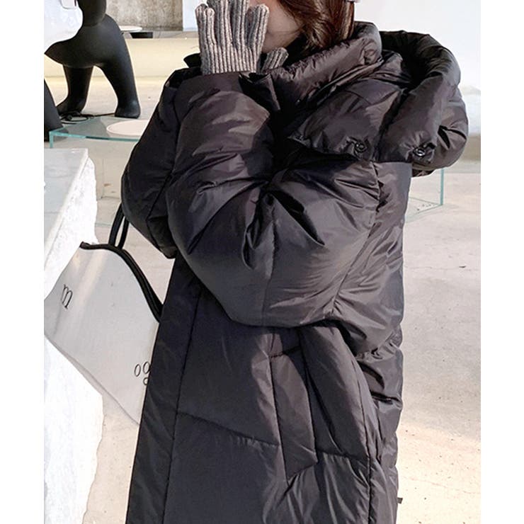 フード付き中綿ロングコート ブルゾン ジャケット | Riff | 詳細画像4 