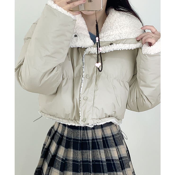 グレー | リバーシブルボアブルゾン ジャケット 2WAY | Riff