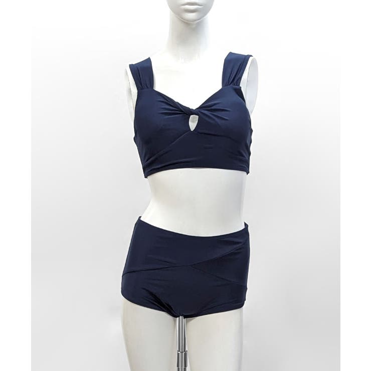 ツイストハイウエストビキニ 水着 体型カバー[品番：NETW0002178