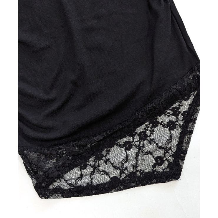 ワンショルリボンレース切り替えトップス カットソー Tシャツ | Riff | 詳細画像21 