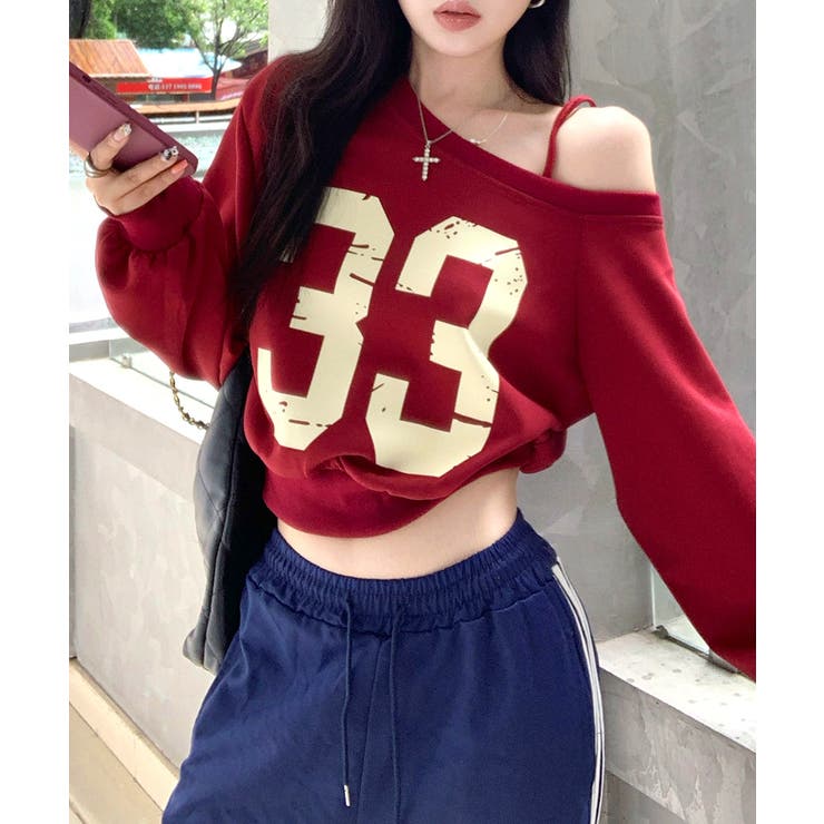 プリントワンショルトップス ロゴ オフショル | Riff | 詳細画像12 