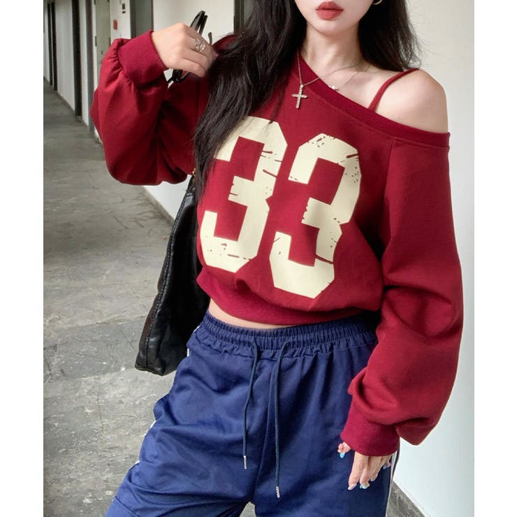 プリントワンショルトップス ロゴ オフショル | Riff | 詳細画像14 