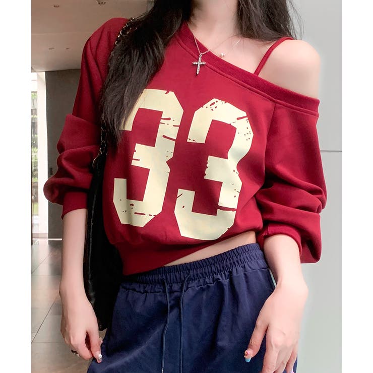 プリントワンショルトップス ロゴ オフショル | Riff | 詳細画像16 