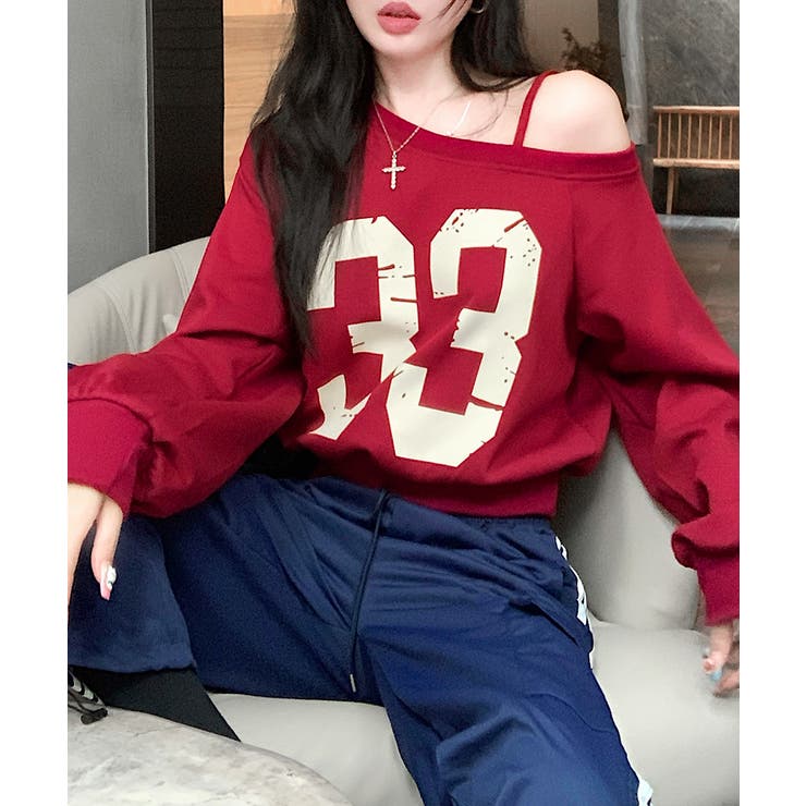 プリントワンショルトップス ロゴ オフショル | Riff | 詳細画像17 