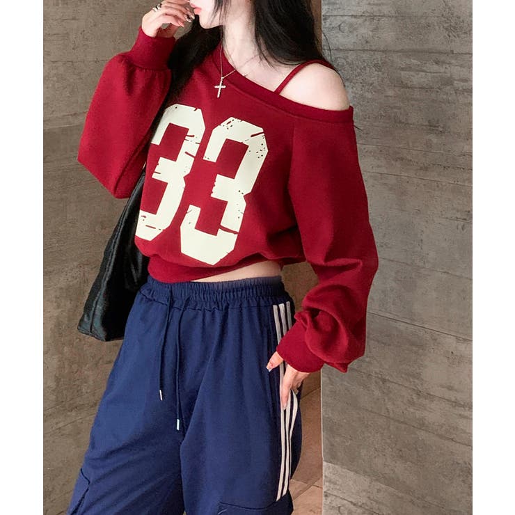 プリントワンショルトップス ロゴ オフショル | Riff | 詳細画像18 