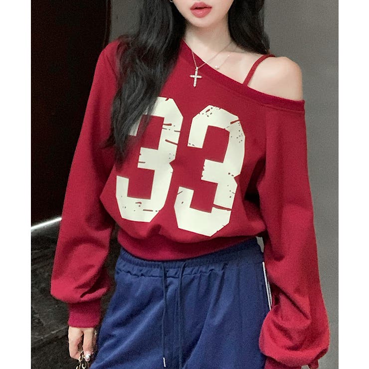 プリントワンショルトップス ロゴ オフショル | Riff | 詳細画像19 