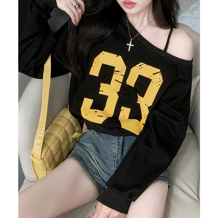 プリントワンショルトップス ロゴ オフショル | Riff | 詳細画像5 