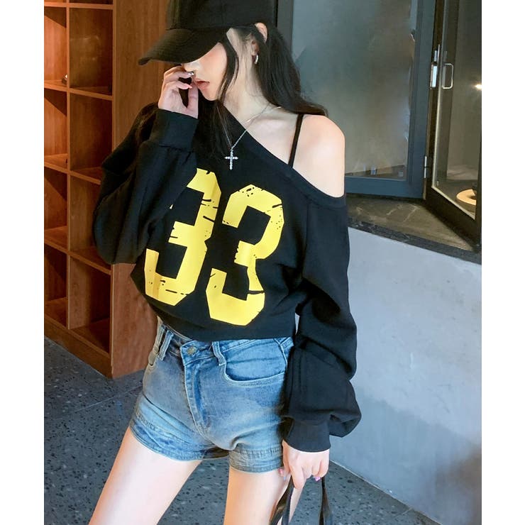 プリントワンショルトップス ロゴ オフショル | Riff | 詳細画像6 