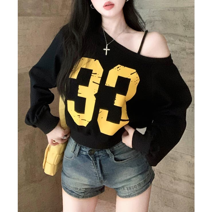 プリントワンショルトップス ロゴ オフショル | Riff | 詳細画像7 