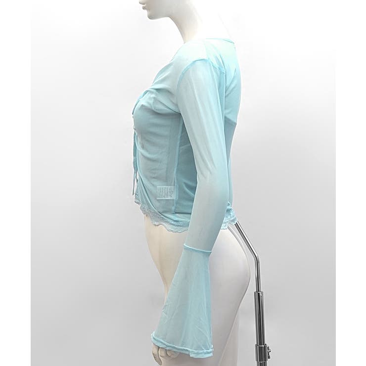 [2点セット] ベルスリーブシアーブラウス+キャミソールセット アンサンブル | Riff | 詳細画像15 