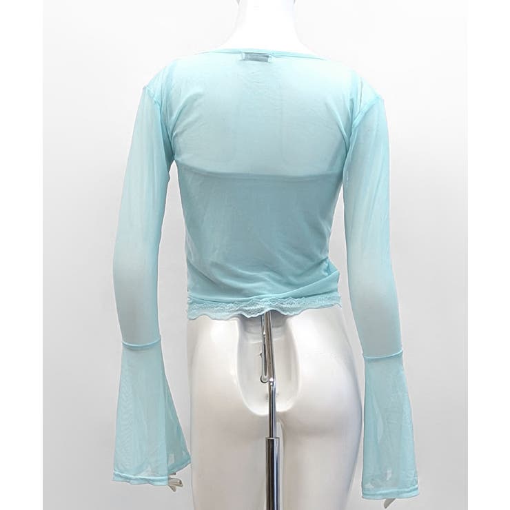 [2点セット] ベルスリーブシアーブラウス+キャミソールセット アンサンブル | Riff | 詳細画像16 