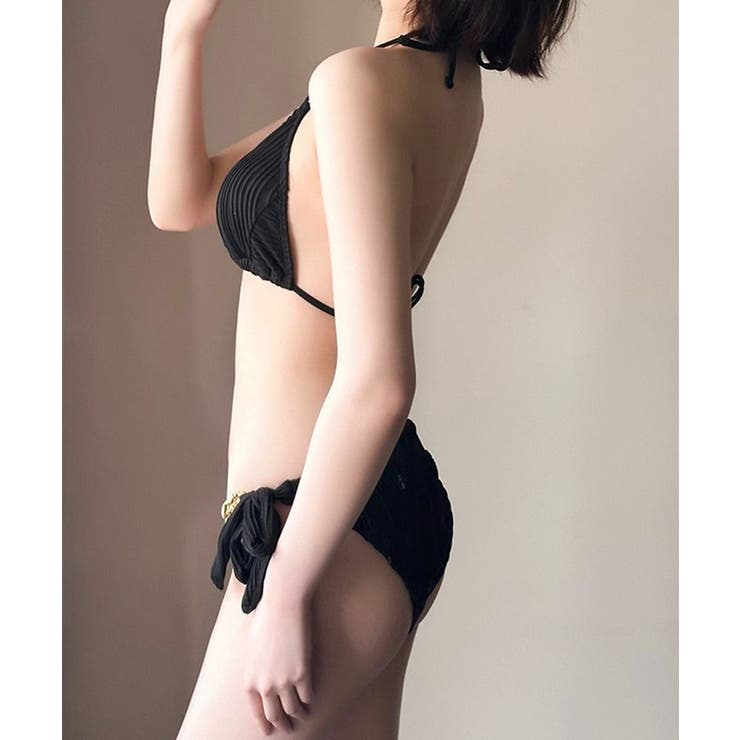 ホルターネックチェーンビキニ 水着 無地 | Riff | 詳細画像12 