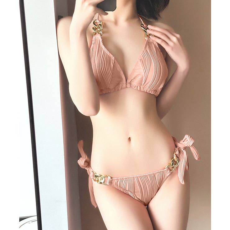 ホルターネックチェーンビキニ 水着 無地 | Riff | 詳細画像7 