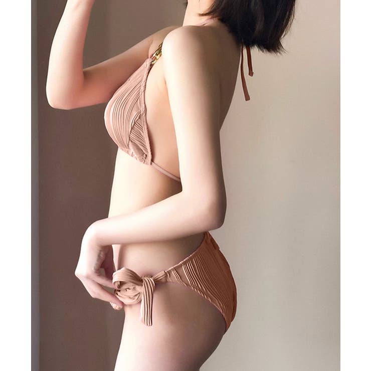 ホルターネックチェーンビキニ 水着 無地 | Riff | 詳細画像8 