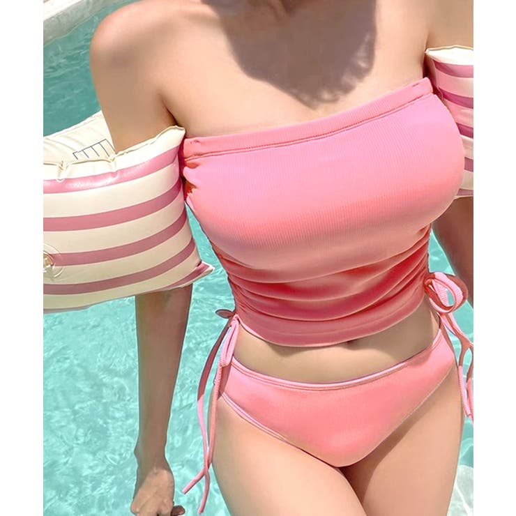 [2点セット] ホルターネック裾シャーリングビキニ 水着 | Riff | 詳細画像19 