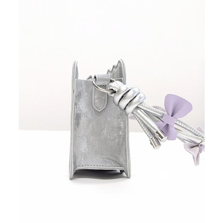 リボン付きショルダーバッグ ハートチャーム バイカラー | Riff | 詳細画像27 