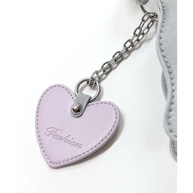 リボン付きショルダーバッグ ハートチャーム バイカラー | Riff | 詳細画像31 