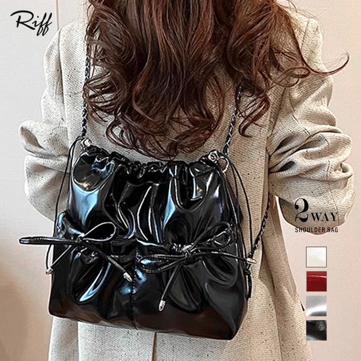 リボンチェーンショルダーバッグ 2WAY リュックサック[品番