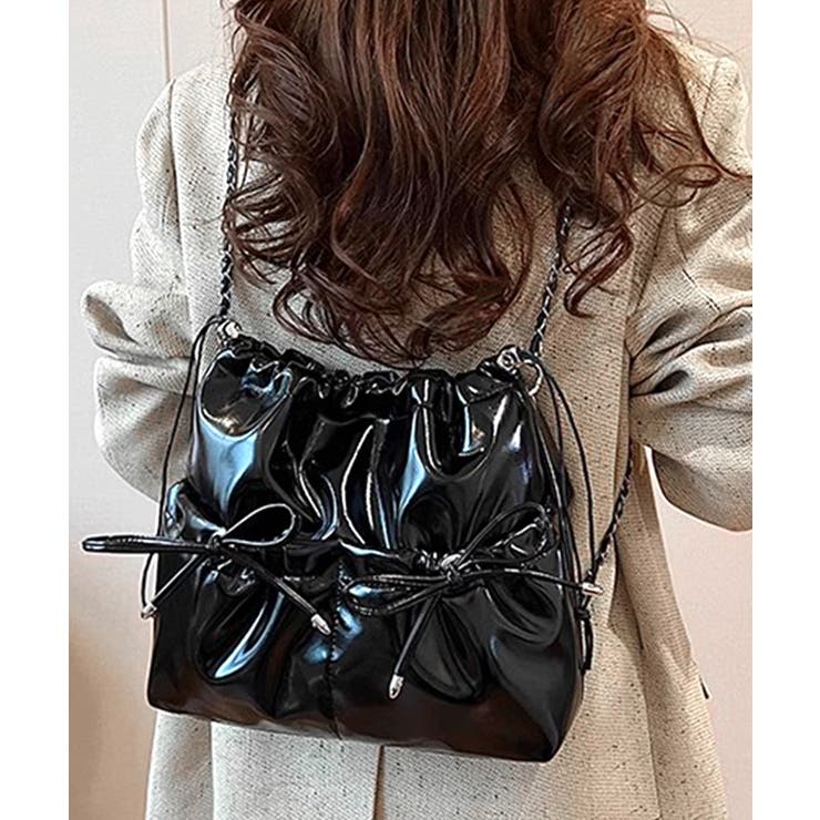 リボンチェーンショルダーバッグ 2WAY リュックサック[品番