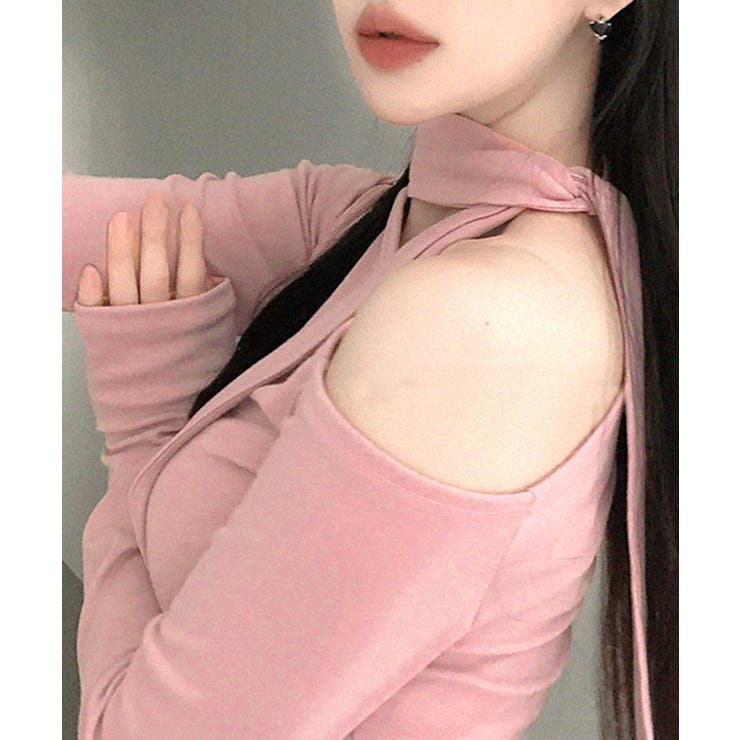 ワンショルダーマフラーデザイントップス チョーカー スカーフ | Riff | 詳細画像19 