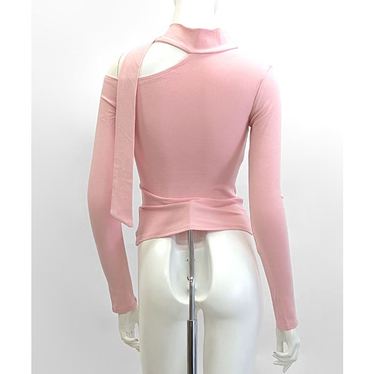 ワンショルダーマフラーデザイントップス チョーカー スカーフ | Riff | 詳細画像28 