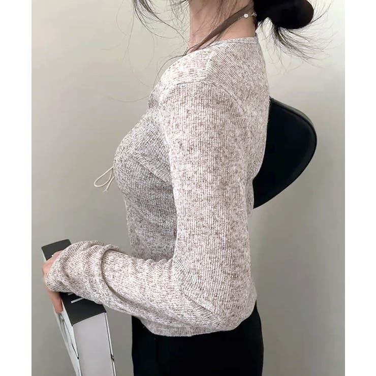 [2点セット] レースアップトップス+ホルターネックキャミソール アンサンブル | Riff | 詳細画像11 