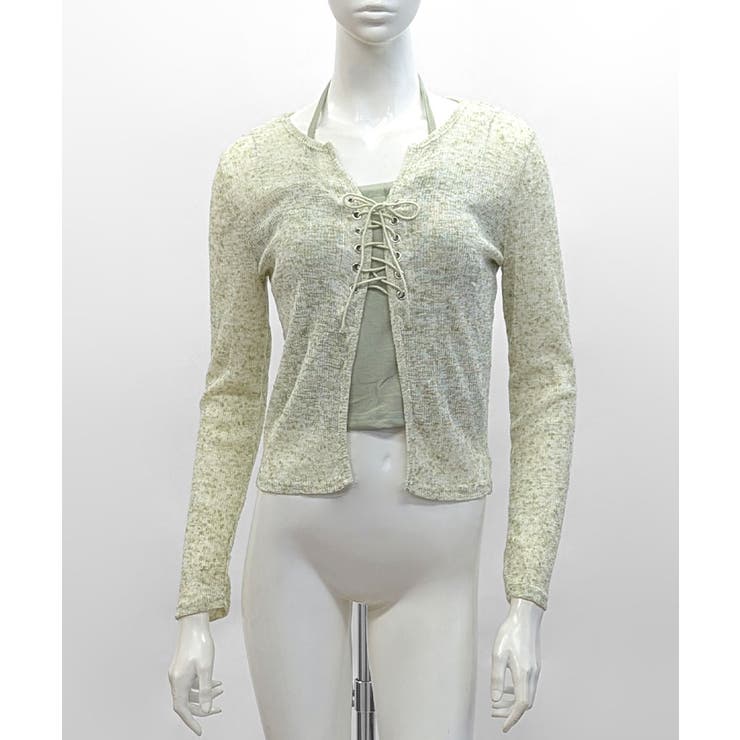 [2点セット] レースアップトップス+ホルターネックキャミソール アンサンブル | Riff | 詳細画像23 