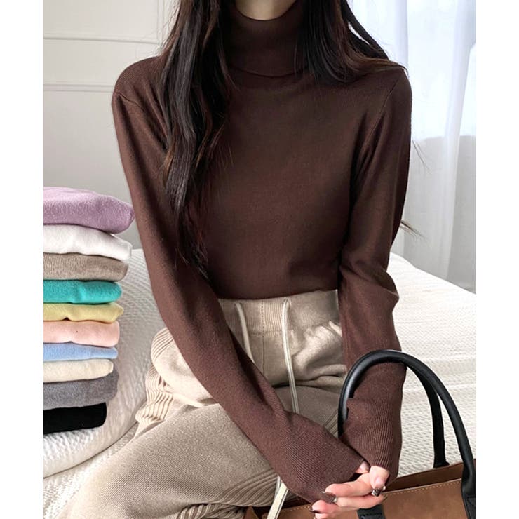 ハイネックリブニット リブ編み タートルネック | Riff | 詳細画像17 