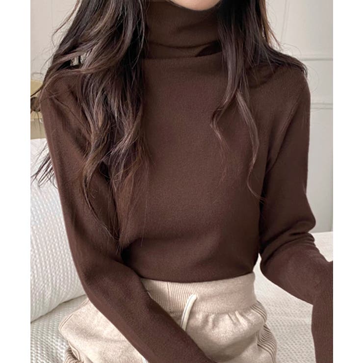 ハイネックリブニット リブ編み タートルネック | Riff | 詳細画像19 