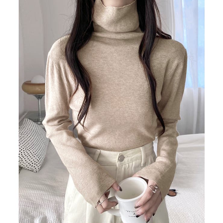 ハイネックリブニット リブ編み タートルネック | Riff | 詳細画像20 