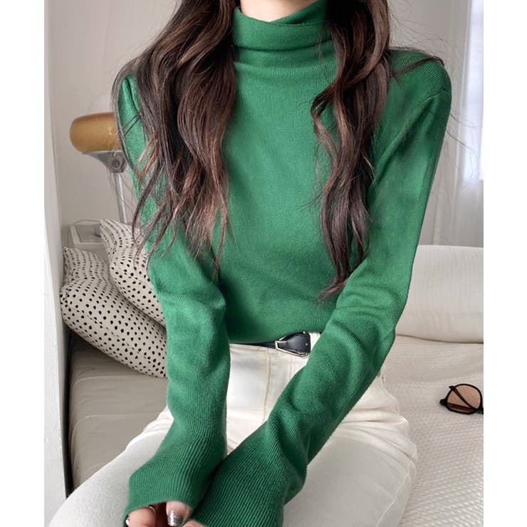 ハイネックリブニット リブ編み タートルネック | Riff | 詳細画像23 