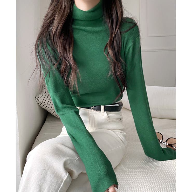 ハイネックリブニット リブ編み タートルネック | Riff | 詳細画像25 