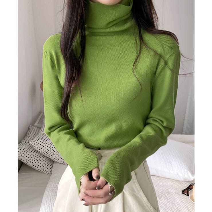 ハイネックリブニット リブ編み タートルネック | Riff | 詳細画像26 