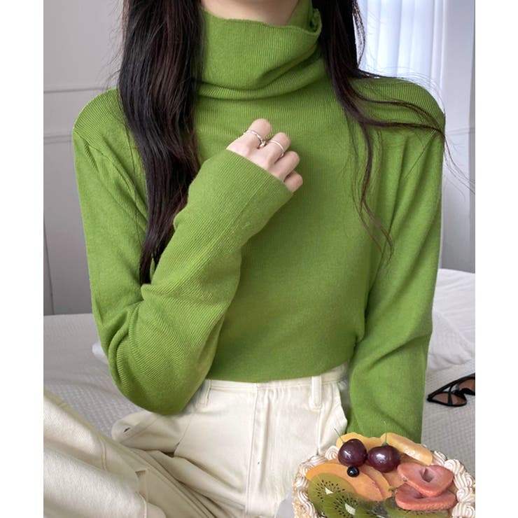 ハイネックリブニット リブ編み タートルネック | Riff | 詳細画像27 