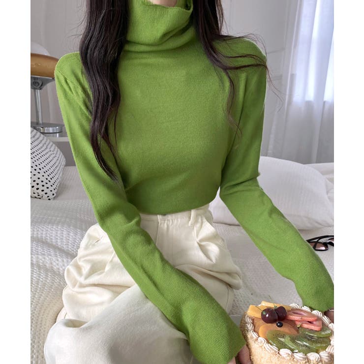 ハイネックリブニット リブ編み タートルネック | Riff | 詳細画像28 