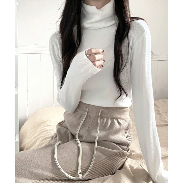 ハイネックリブニット リブ編み タートルネック | Riff | 詳細画像29 