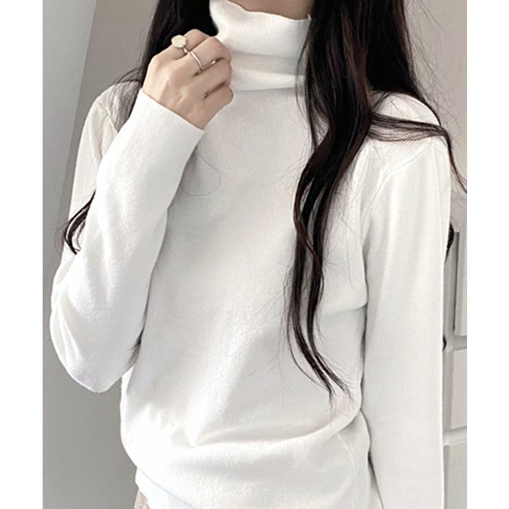 ハイネックリブニット リブ編み タートルネック | Riff | 詳細画像30 