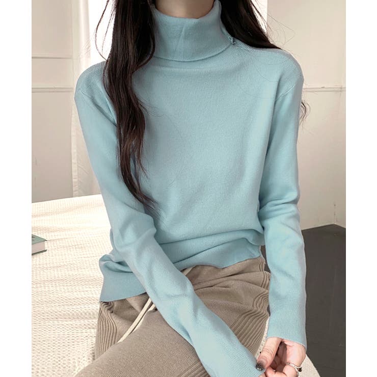 ハイネックリブニット リブ編み タートルネック | Riff | 詳細画像35 