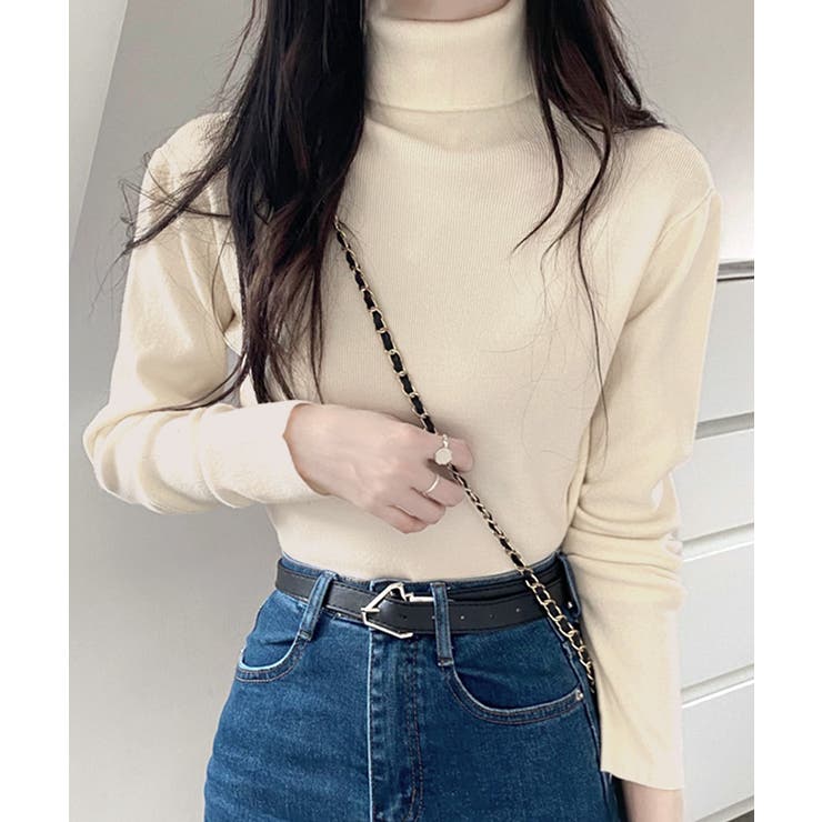 ハイネックリブニット リブ編み タートルネック | Riff | 詳細画像39 