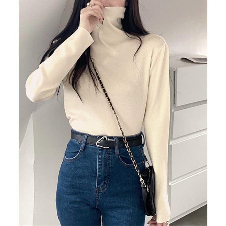 ハイネックリブニット リブ編み タートルネック | Riff | 詳細画像40 