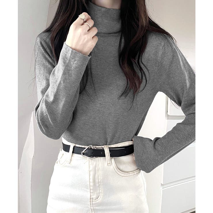 ハイネックリブニット リブ編み タートルネック | Riff | 詳細画像41 