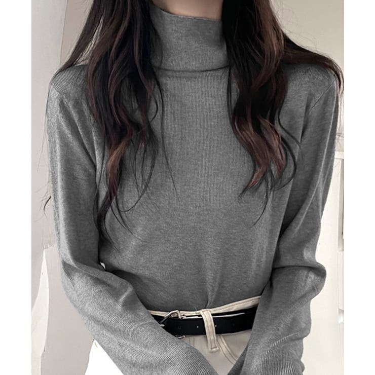 ハイネックリブニット リブ編み タートルネック | Riff | 詳細画像42 