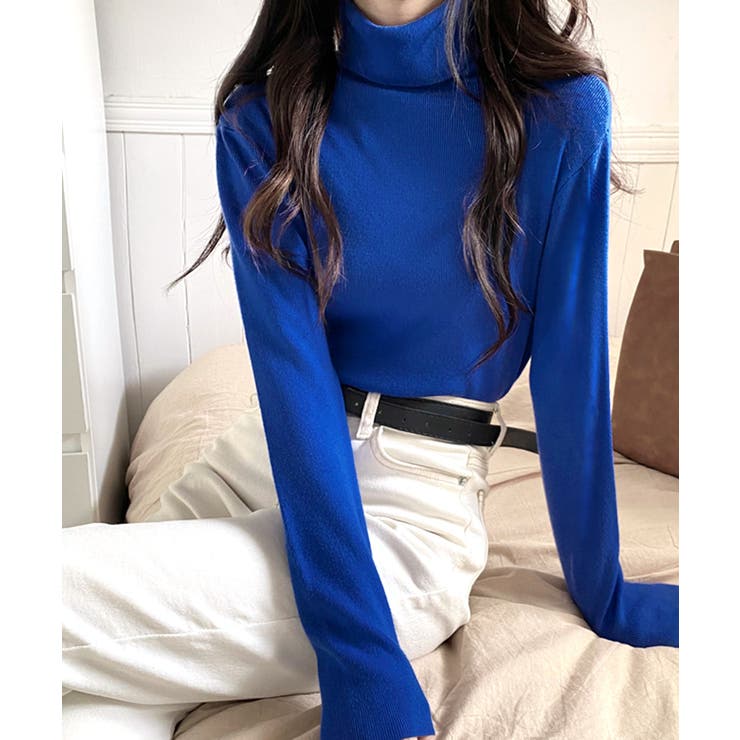 ハイネックリブニット リブ編み タートルネック | Riff | 詳細画像46 