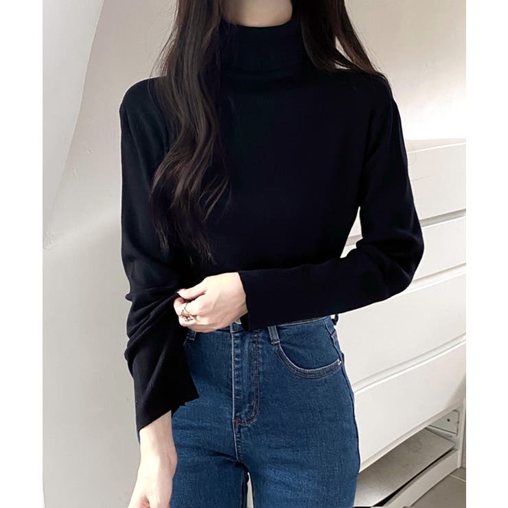 ハイネックリブニット リブ編み タートルネック | Riff | 詳細画像47 